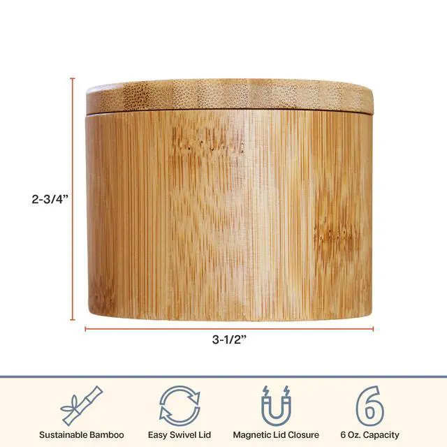 Alt view image 7 of 7 - Salt Cellar with Swivel Lid, Salt Container for Countertop