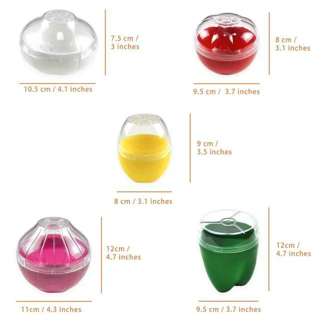 Alt view image 3 of 6 - 5PCS Fruit and Vegetable Shaped Savers Storage Onion Tomato Lemon Green Pepper and Garlic Containers for Fridge Vegetable Crisper Makes Food Stays Fresh Longer