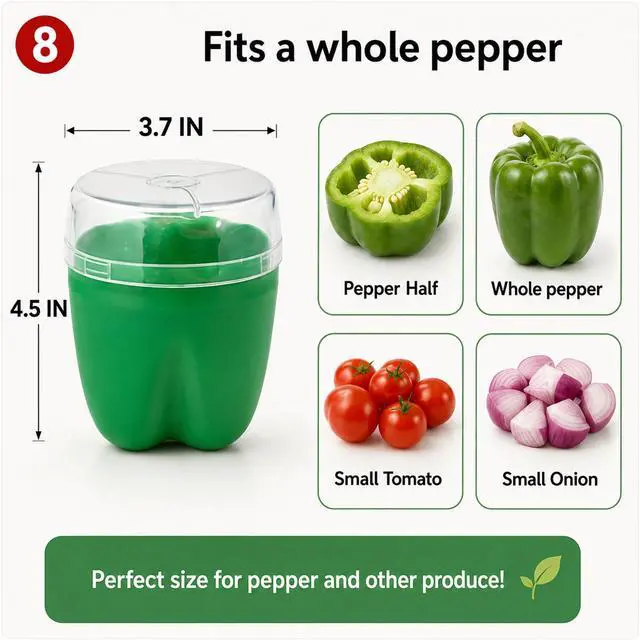 Alt view image 6 of 7 - Pepper Keeper - Reusable Pepper Storage Containers and Organizer