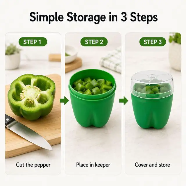 Alt view image 7 of 7 - Pepper Keeper - Reusable Pepper Storage Containers and Organizer