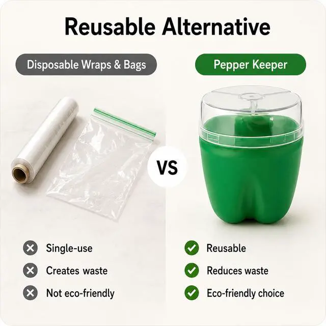 Alt view image 4 of 7 - Pepper Keeper - Reusable Pepper Storage Containers and Organizer