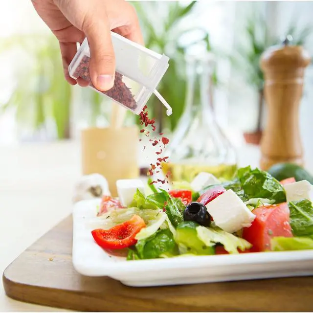 Alt view image 6 of 7 - 2 Pcs Mini Travel Salt and Pepper Shakers, Dishwasher Safe Portable and Refillable Spice Shaker with Lids for Outdoor Camping Cooking