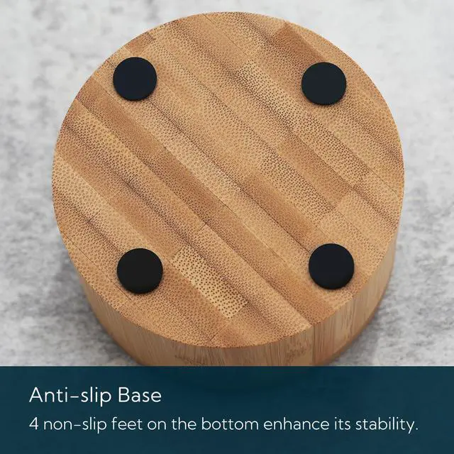 Alt view image 4 of 7 - Bamboo Salt Cellar Bowl BoxElegant Kitchen Container Holder with Swivel Magnetic Lid to Store Pepper Spice Bath or Favorite Seasonings, 6oz