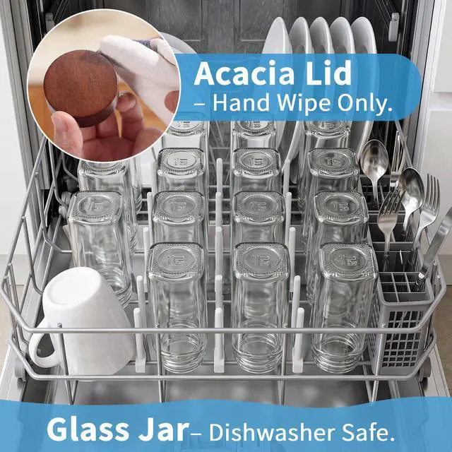 Alt view image 3 of 7 - Glass Spice Containers for Kitchen: 24P 4oz Dishwasher Safe Jars