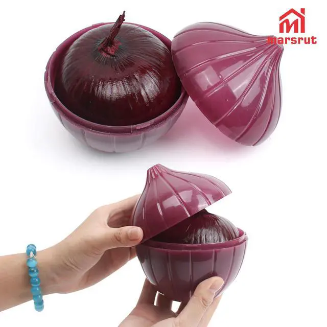 Alt view image 7 of 7 - 5 Pcs Vegetable Keeper for Refrigerator, Tomato Onion Storage Container, Garlic Pepper Lemon Fridge Saver Holder, Fruit Food Kitchen Box with Lid, Reusable Veggie Lime Fresh Organizer BPA Free