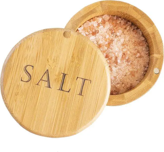Main image of Salt Cellar with Swivel Lid, Salt Container for Countertop