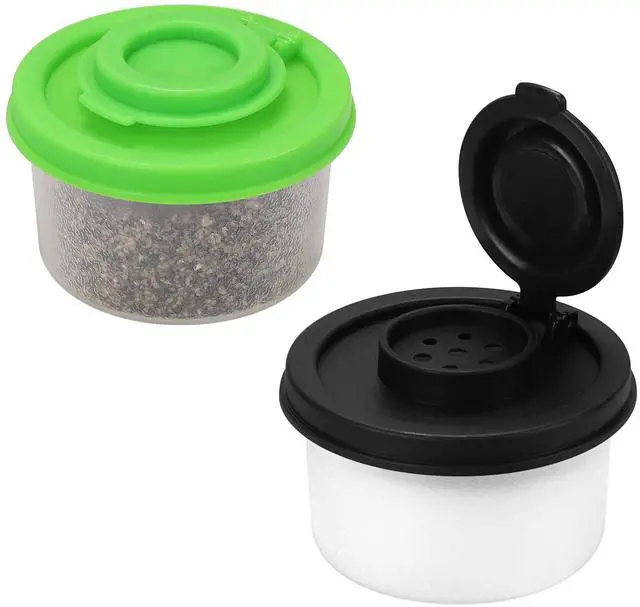 Main image of Salt and Pepper Shakers, Mini Salt Shaker to go Moisture Proof Salt Pepper Shakers Spice Container Dispenser for Camping Picnic Lunch Boxes Travel Kitchen