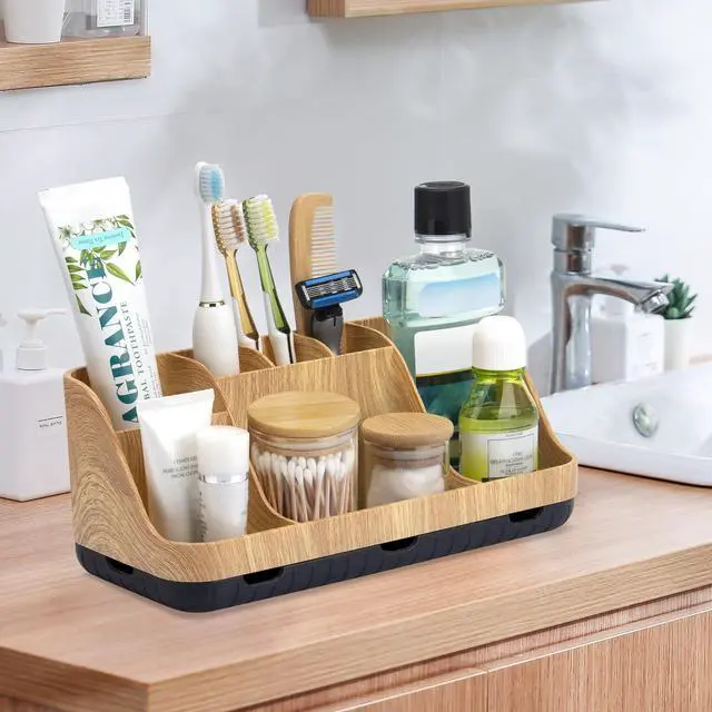 Alt view image 6 of 7 - Bathroom Organizers and Storage - Detachable 7 Slots Kids Electric Toothbrush and Toothpaste Holde Drainage for Bathroom Accessories Organization Counter Vanity Storage