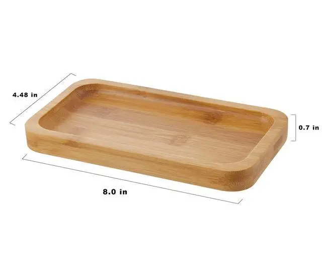 Alt view image 7 of 7 - Glass Qtip Holder with Vanity Tray, Apothecary Jars Bathroom Accessories Bathroom Canisters Organizer Countertop Q Tip Holder for Cotton Ball Round Swab Pad Hair Ties Floss Perfume Jewelry