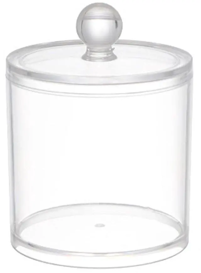 Main image of 1 Pack Acrylic Qtip Holder Dispenser,Canisters Apothecary Jar Set,Vanity Makeup Storage Organizer Set, 12 oz