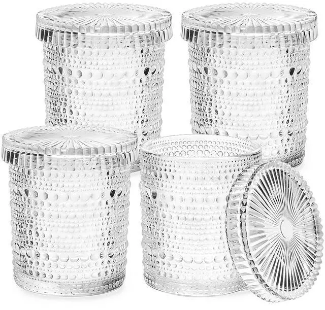 Main image of Bathroom Organizers and Storage, 4 pcs Glass Qtip Holder