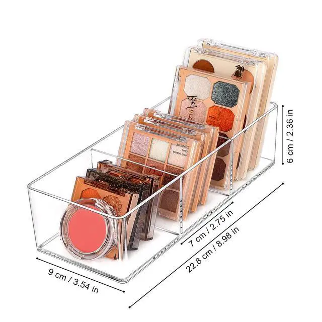 Alt view image 2 of 6 - Acrylic Organizers, Bathroom Organizer for Drawer, Cosmetic Display Cases for Vanity, Countertop, Desk, Kitchen, and Makeup Storage, 3-Section