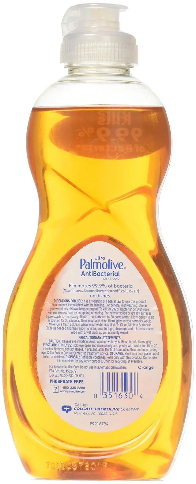Alt view image 2 of 2 - Palmolive Ultra Antibacterial Orange Dish Washing Liquid, 10 oz-2 pack