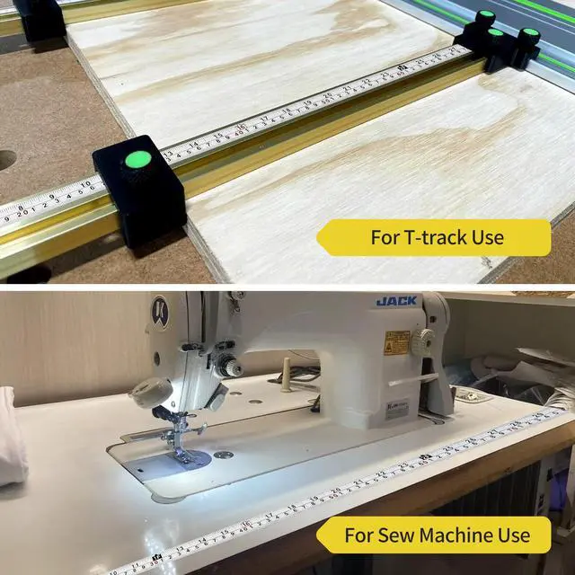 Alt view image 7 of 7 - 2 Packs 1/2-Inch Self-Adhesive Measuring Tape, 78 Inch or 200cm Peel and Stick Tape Measure, Imperial and Metric Scales, Left-Right Reading Ruler Tape for Workbench, Table Saw, Drafting Table, White