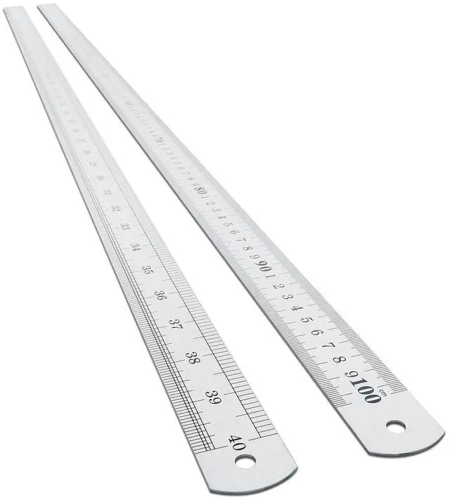 Main image of Prettyia Large Stainless Steel Ruler,Meter Stick Straight Edge 40inch
