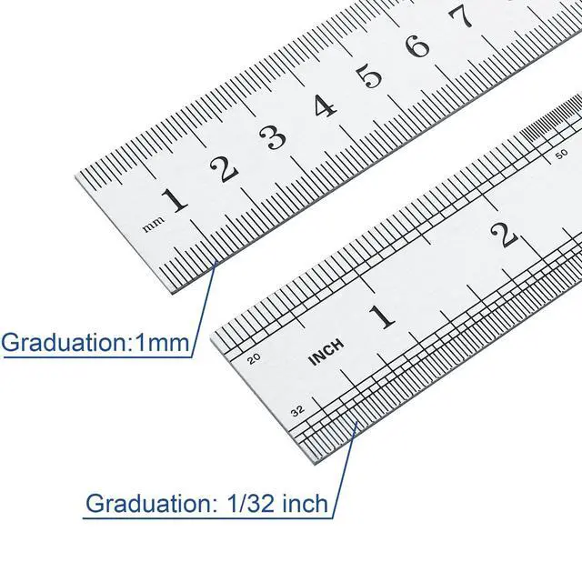 Alt view image 4 of 7 - Prettyia Large Stainless Steel Ruler,Meter Stick Straight Edge 40inch
