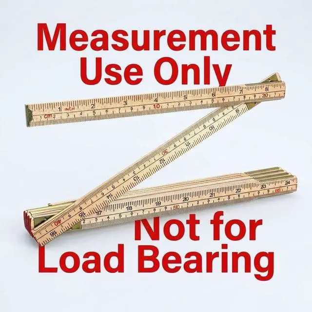 Alt view image 4 of 7 - Folding Wood Rule, 6 FT 6 Inch Foldable Ruler with US and Metric Measurements for Carpenters