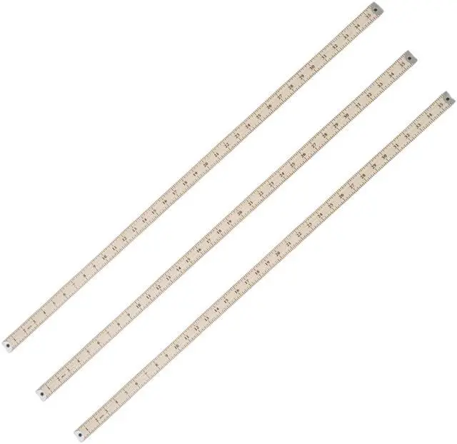 Main image of 3 Pack Wooden Ruler,Natural Wood Stick Ruler with Hang Hole Metal Tips, 36 Inches Yardstick Meter Stick for Classroom,School,Clothing Measuring, Office,Engineers, Architects