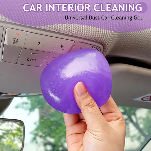 Alt view image 2 of 7 - Car Cleaning Gel Car Cleaning Putty Car Putty Car Interior Cleaner Car Slime Car Detailing Kit Car Accessories Gifts for Men Women Stocking Stuffers Purple