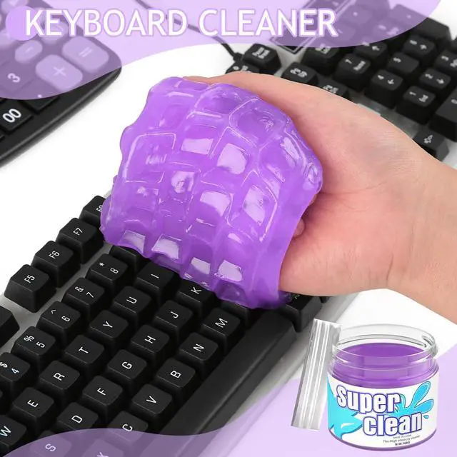 Alt view image 7 of 7 - Car Cleaning Gel Car Cleaning Putty Car Putty Car Interior Cleaner Car Slime Car Detailing Kit Car Accessories Gifts for Men Women Stocking Stuffers Purple