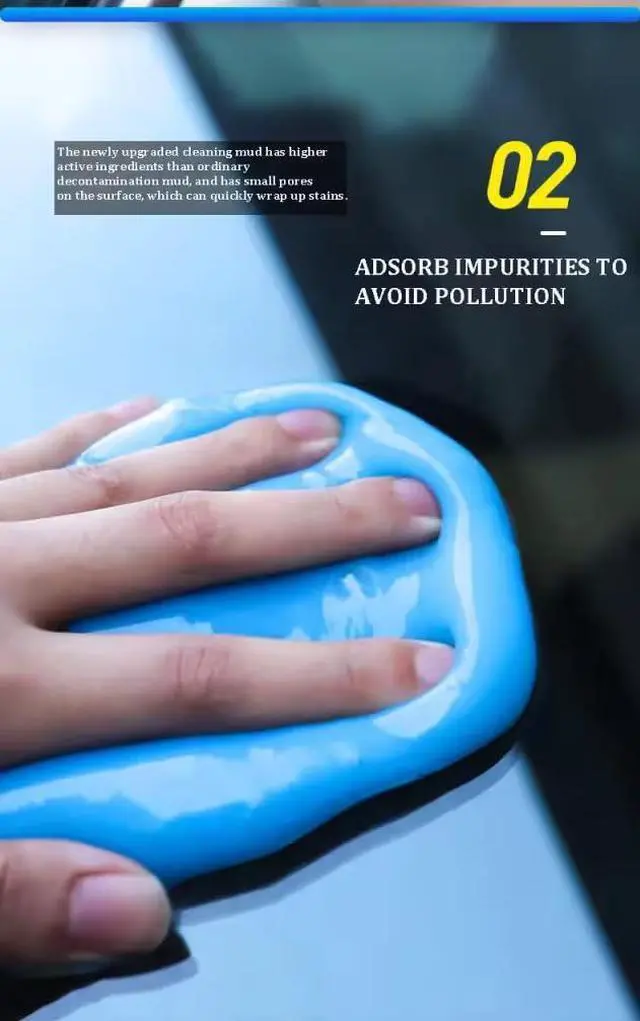 Alt view image 4 of 6 - Gunk Grabber Car Cleaning Gel Reusable Detail Slime Putty for Car Interior, Air Vents, Dashboard & Cup Holders Dust Cleaning Gel for Keyboard, Electronics & Office Non-Sticky Auto Detailing Tool
