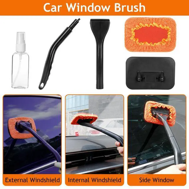 Alt view image 2 of 7 - Windshield Cleaner Tool, Car Detailing Kit Interior, Car Cleaning Kit Interior and Exterior Detail Brush, Auto Supplies & Accessories for Men Women