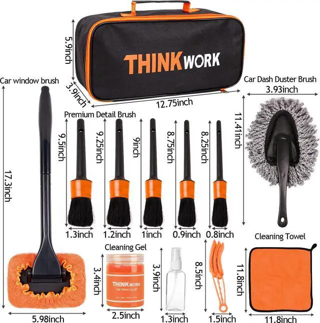 Alt view image 6 of 7 - Windshield Cleaner Tool, Car Detailing Kit Interior, Car Cleaning Kit Interior and Exterior Detail Brush, Auto Supplies & Accessories for Men Women