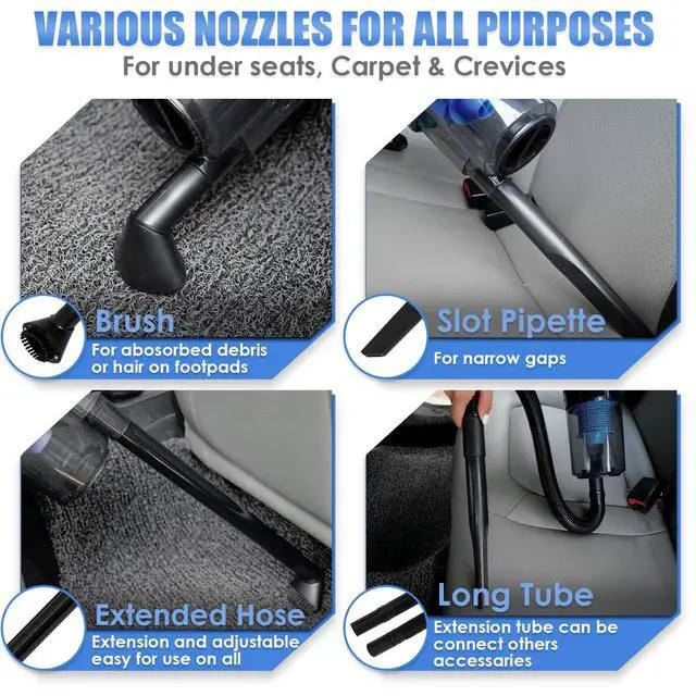 Alt view image 6 of 7 - Car Cleaning Kit, Car Interior Detailing Kit with High Power Handheld Vacuum, Detailing Brush Set, Windshield Cleaner, Cleaning Gel, Complete Auto Accessories for Men, Women
