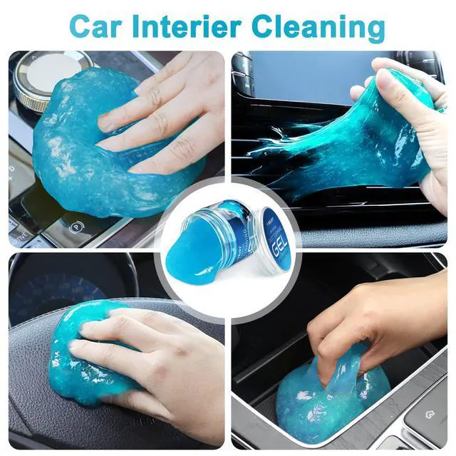 Alt view image 4 of 7 - Universal Car Cleaning Gel Detailing Putty, Car Goop Cleaner Car Interior Cleaner Putty, (Blue, 4Pack (22.4oz)), KC-245