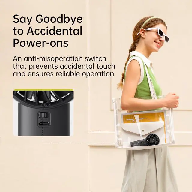 Alt view image 7 of 7 - Handheld Portable Fan, 5000mAh Stronger and Longer-Lasting Battery