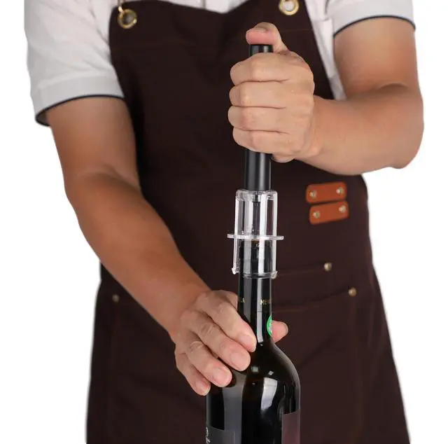 Alt view image 3 of 7 - Air Pressure Pump Bottle Opener With Foil Cutter,Efficient|Lightweight|Funny Wine Opener,Simple Cork Remover,Efficient Corkscrew Bottle Opener,Great For Wine Lovers,Perfect Wine Gift. (3)