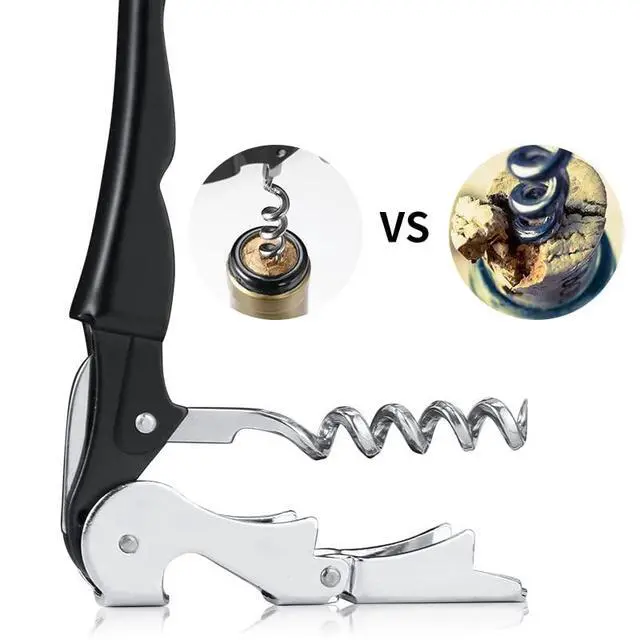 Alt view image 3 of 7 - Professional Waiter Corkscrew Wine Openers Set(2PCS), Heavy Duty Stainless Steel Hinges Wine Key for Restaurant Waiters, Sommelier, Bartenders