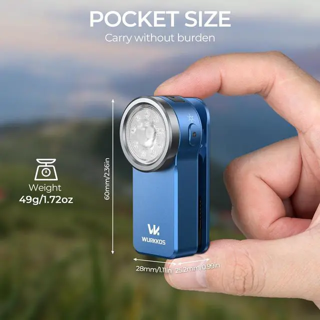 Alt view image 5 of 7 - HD03 EDC Flashlight Rechargeable Clip-on Light 90 High CRI