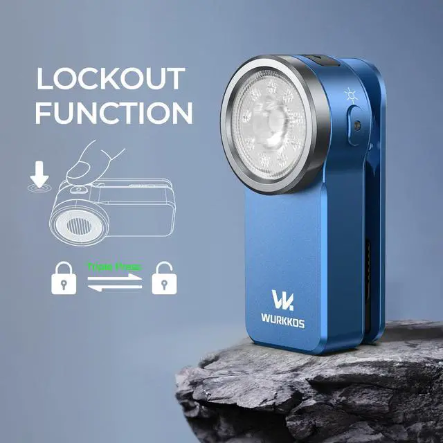 Alt view image 6 of 7 - HD03 EDC Flashlight Rechargeable Clip-on Light 90 High CRI