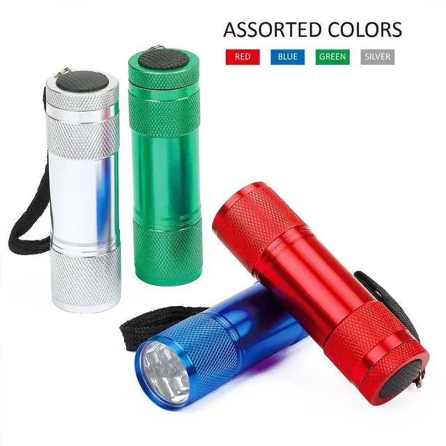 Alt view image 3 of 7 - 4-Pack Aluminum LED Flashlights Set with AAA Dry Batteries Included and Pre-Installed