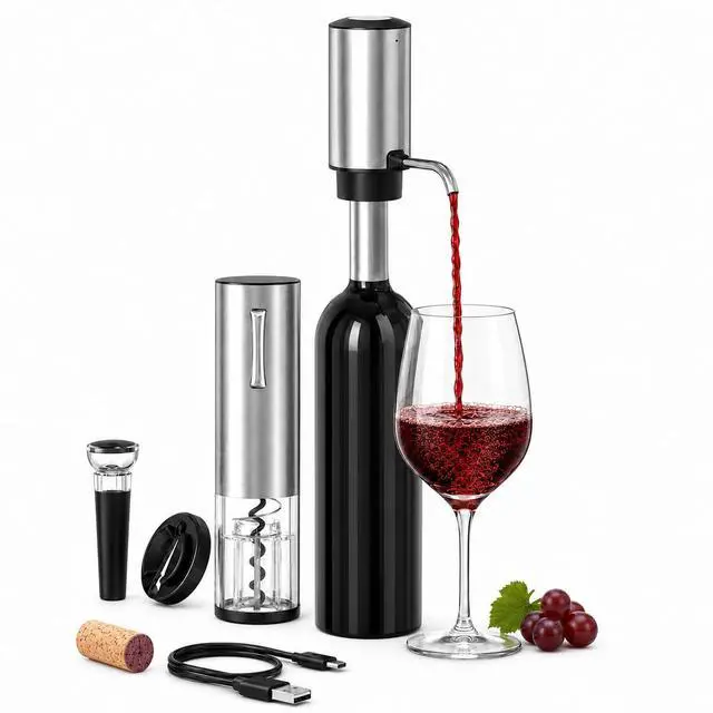 Main image of 4-in-1,Premium,Rechargeable Wine Opener,Aerating Pourer,Stopper,Foil Cutter