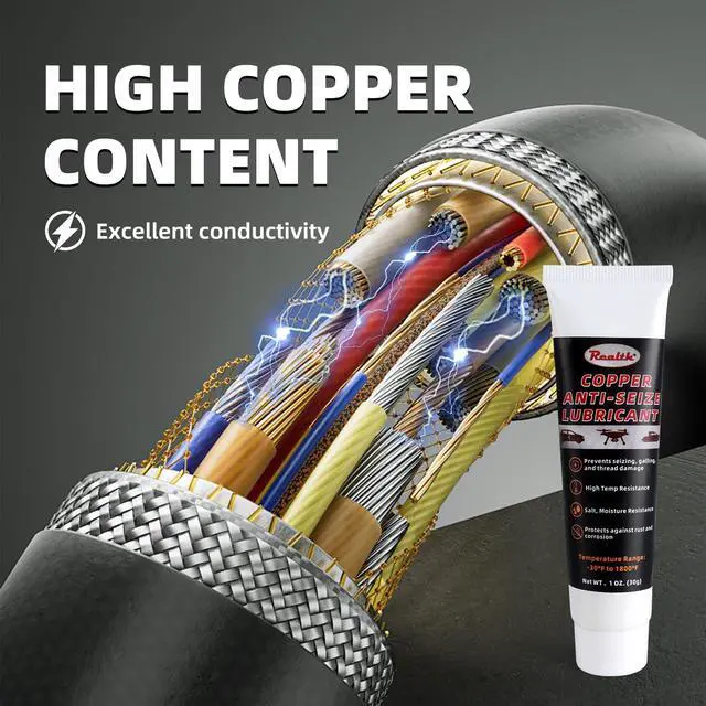 Alt view image 5 of 7 - Copper Anti Seize Thread Lubricant 1 oz High Temp Anti-Seize Grease