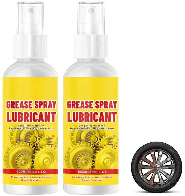 Main image of 2Pcs Anti-Rust Lubricant Spray & Rust Remover, Rust Remover Spray for Metal, Multi-Purpose Fast-Acting Powder Remover Sprays for Vehicles, Tools, Chains