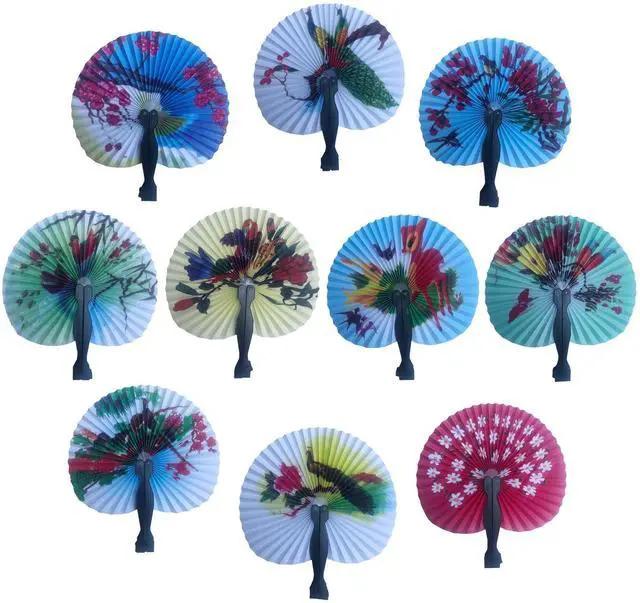 Main image of 30 Pcs 3.5" Mini Chinese Paper Fans