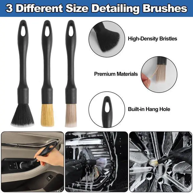 Alt view image 4 of 7 - Windshield Cleaner Tool, 14Pcs Car Cleaning Kit - Car Interior Detailing Kit with Extendable Handle, Cleaning Gel & Microfiber Pads, All-in-One Inside Car Cleaning Supplies for Women Men
