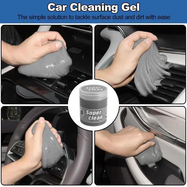 Alt view image 5 of 7 - Windshield Cleaner Tool, 14Pcs Car Cleaning Kit - Car Interior Detailing Kit with Extendable Handle, Cleaning Gel & Microfiber Pads, All-in-One Inside Car Cleaning Supplies for Women Men