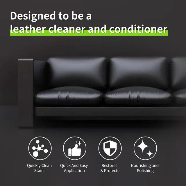 Alt view image 5 of 7 - Leather Cleaner Conditioner Car Interiors Care Kit Seat Purses Bags