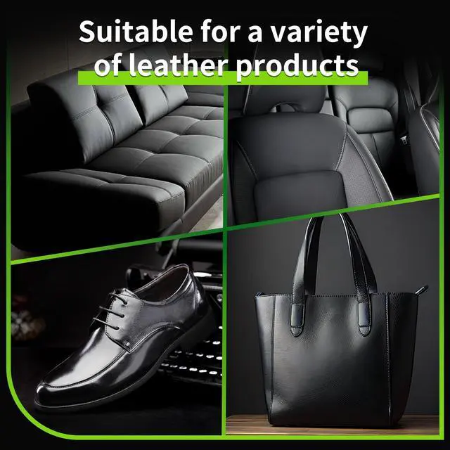 Alt view image 7 of 7 - Leather Cleaner Conditioner Car Interiors Care Kit Seat Purses Bags