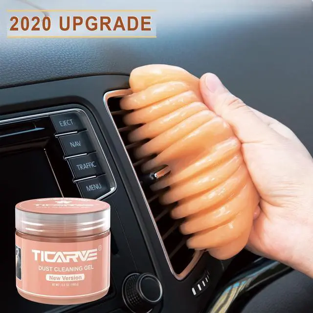 Alt view image 2 of 7 - Cleaning Gel for Car Cleaning Kit Detailing Putty Auto Cleaning Putty Detailing Gel Detail Tools Car Interior Cleaner Cleaning Slime Car Vent Cleaner (Orange Blue)