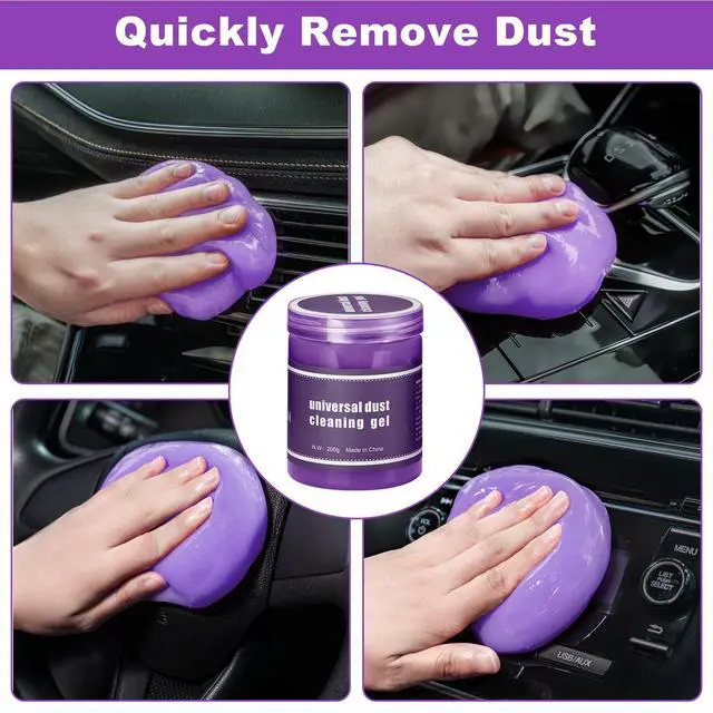 Alt view image 5 of 7 - Windshield Cleaner Tool, 17Pcs Purple Car Interior Cleaning Kit, Detailing Kit Cleaner, Detailing Brush, Cleaning Gel, Inside Cleaning Supplies Accessories for Trucks, SUVs, RVs Window