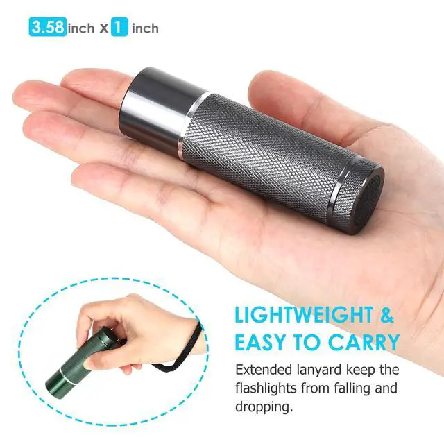 Alt view image 4 of 7 - 6-Pack Flashlights Set, Aluminum LED Flashlights with AAA Batteries Included & Pre-Installed, Super Bright for Party Favors, Holiday Gifts, Camping, Hurricane Supplies