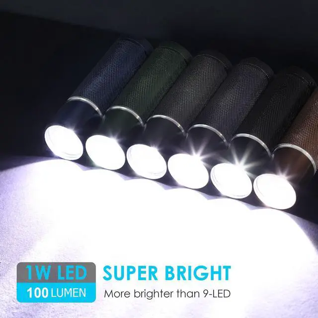 Alt view image 5 of 7 - 6-Pack Flashlights Set, Aluminum LED Flashlights with AAA Batteries Included & Pre-Installed, Super Bright for Party Favors, Holiday Gifts, Camping, Hurricane Supplies