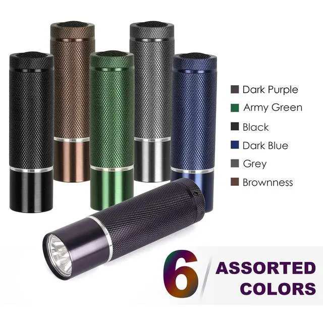 Alt view image 7 of 7 - 6-Pack Flashlights Set, Aluminum LED Flashlights with AAA Batteries Included & Pre-Installed, Super Bright for Party Favors, Holiday Gifts, Camping, Hurricane Supplies