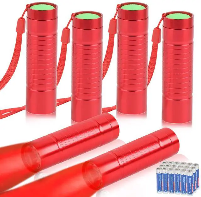 Main image of 6 Pack Red Light Flashlight Mini, Small LED Red Flashlights Torch for Astronomy, Aviation, Night Observation and Animal Observation