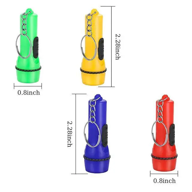 Alt view image 2 of 7 - Mini Flashlight Keychain, 24PCS Bulk Assorted Colors Toy Flashlight for Hiking Camping Party for Kids Night Reading Party Camping Emergency and Hunting